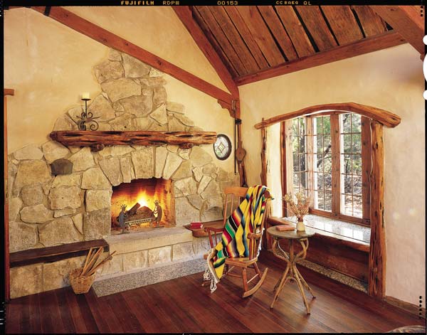 Salvaged floors, stones and windows kept costs down.